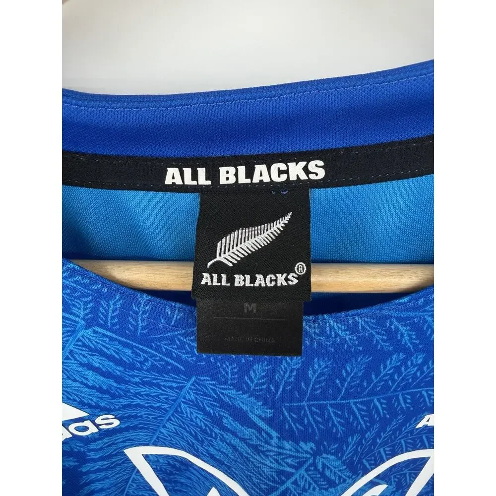 Adidas New Zealand Rugby Jersey Mens M Blue AIG Performance Shirt